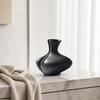 Modern Ceramic Vase with Silver Accent Versatile for Tabletop