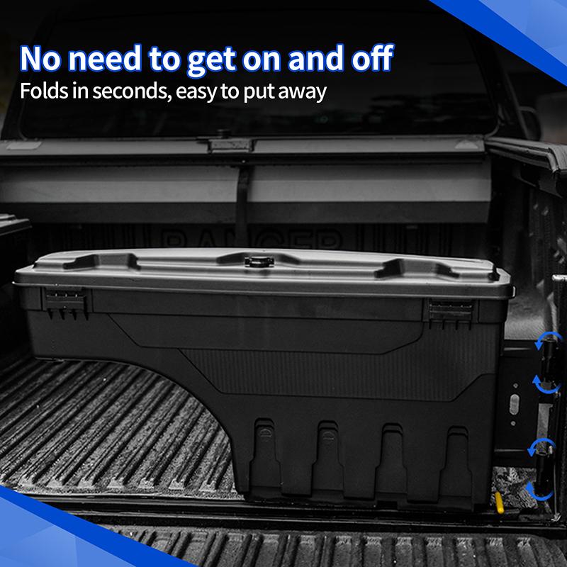 Truck Bed Storage Box Case Tool Box For Ford Ranger T9 Lockable Tailgate Swing Case Storage Tool Box Organizer Car Accessories