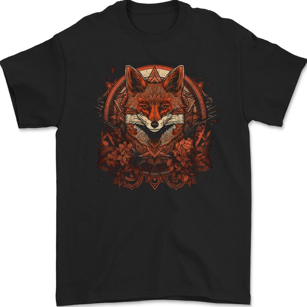 An Verziert Polygon Fantasie Fox Herren Baumwoll M