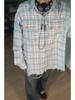2024 Spring American Retro Plaid Edge Long Sleeve Couple Shirt for Men and Women
