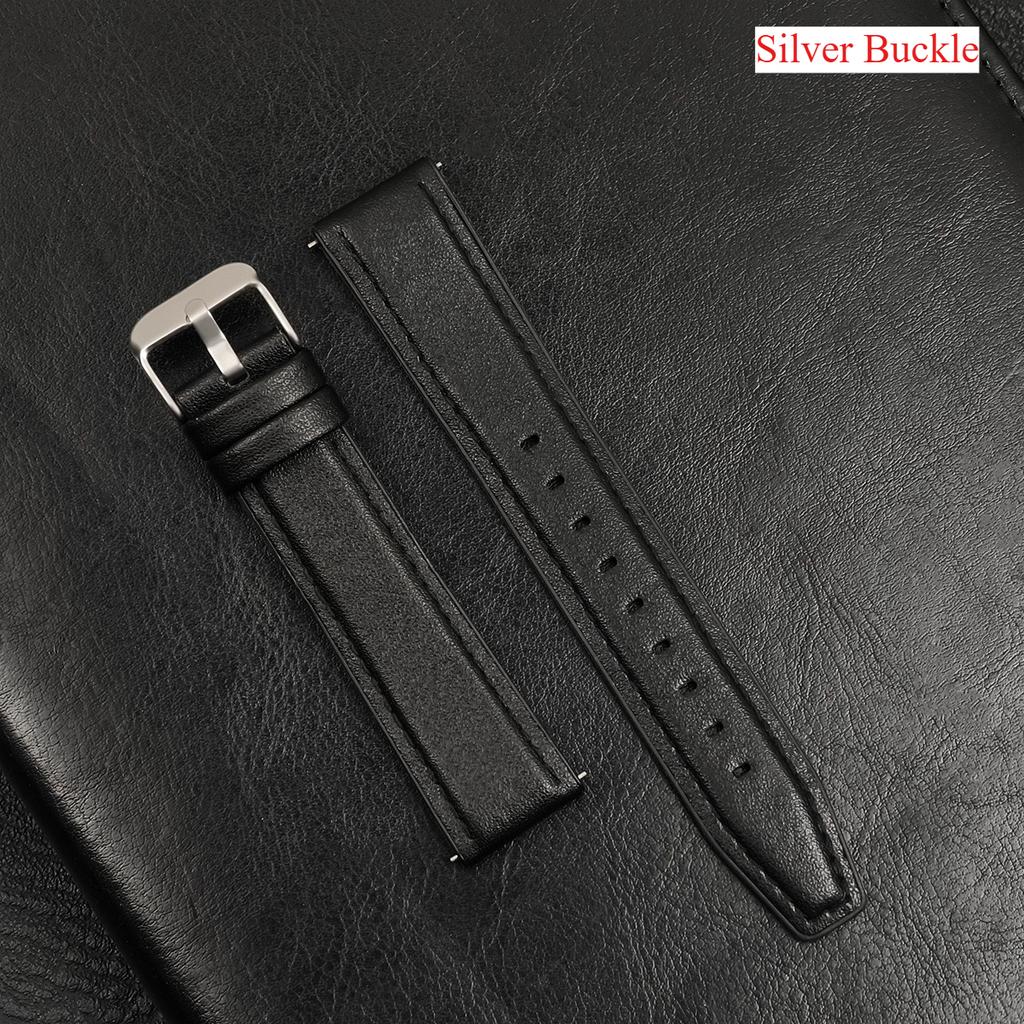 20mm 22mm Leather Silicone Strap for Samsung Galaxy Watch 6 Classic Gear S3 7 6 5 4 40 44mm Band for Huawei GT4 Ultimate Redmi W