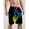 Letní 3D potisk lebky Šortky Módní Ležérní Plážové Pánské šortky