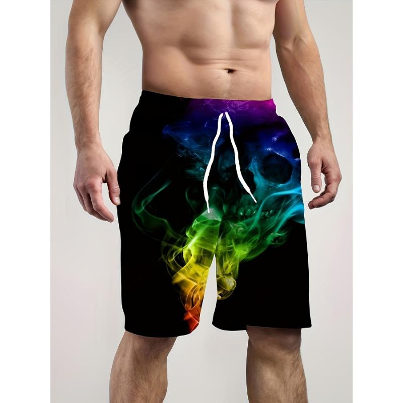 Letní 3D potisk lebky Šortky Módní Ležérní Plážové Pánské šortky