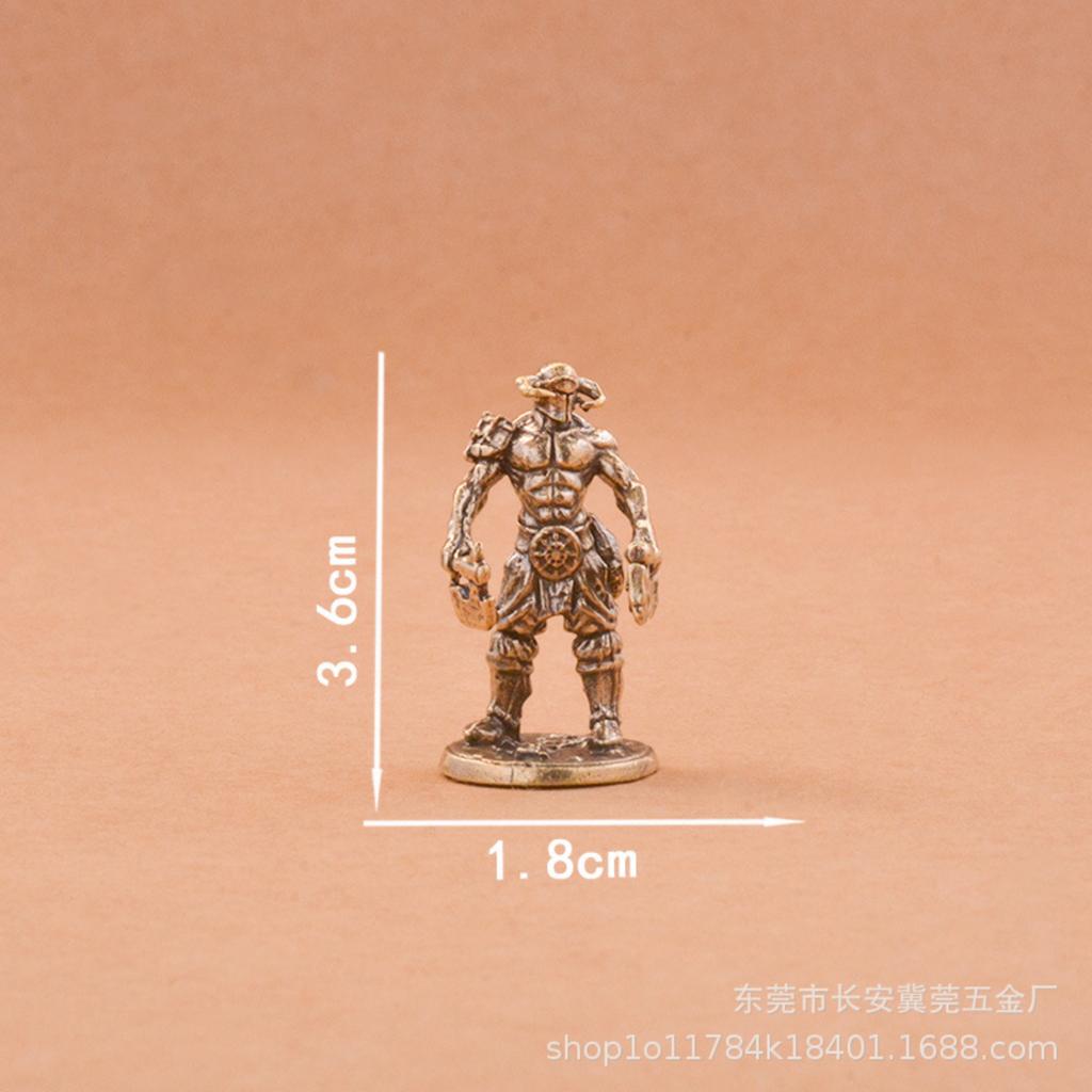 Massives Messing Shogunat Figur: Modell Spielzeug Geschenk für Jungen - Einzigartige Brettspielfiguren-Ausstellung