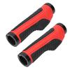 Mountain Bike Soft Handlebar Grips Bicycle Double Lock AntiSlip Rubber Handle Grips(Black )