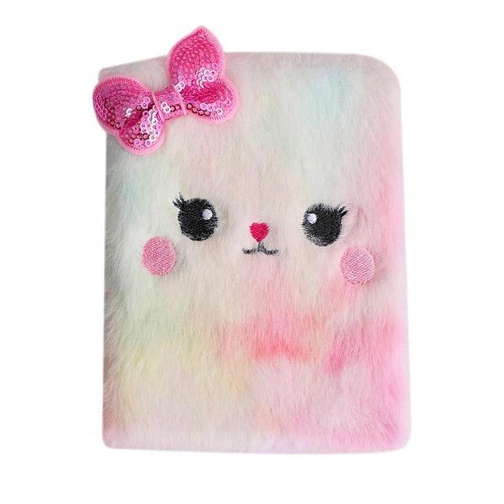 Daily Planner Note Book Office Supplies Journal Book Note Pad Cat Plush Notebook Diary Book