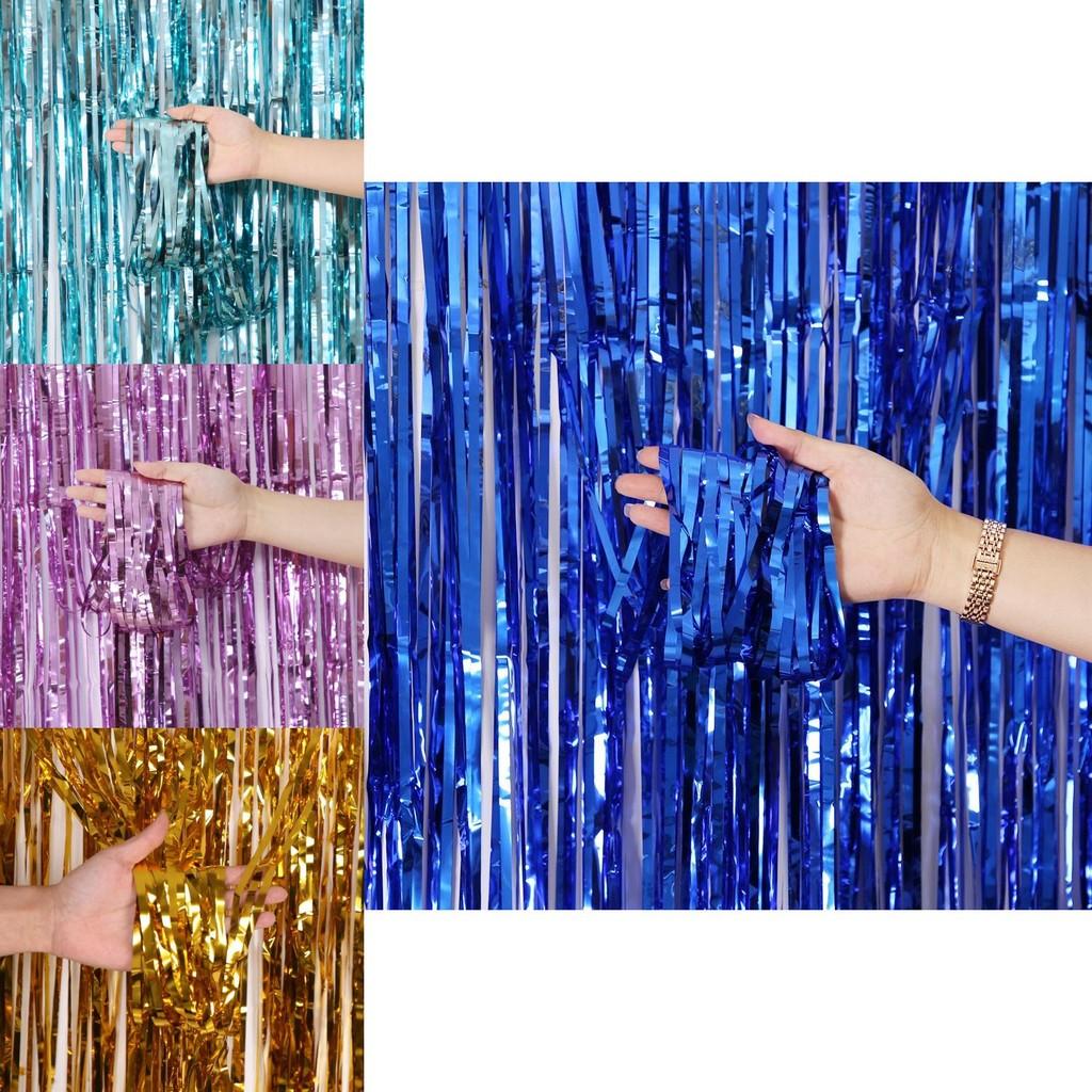 Gorgeous Blue Rain Stream Curtain For Birthday Party And Wedding Decorations