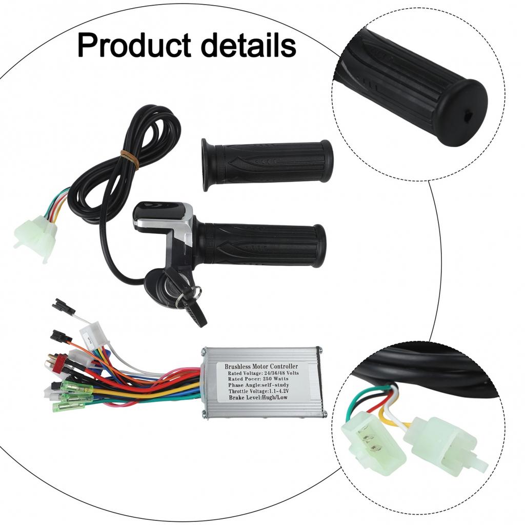 LCD Gashendel en Borstelloze Motorcontroller voor 24V tot 48V Elektrische Fietsen