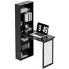 Three-Part Work Desk, with Storage and Writing Board - Black