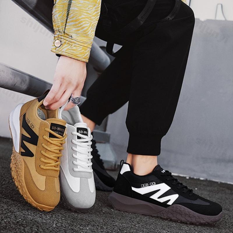 Fashion 2025 Spring New Thick Soled Fashion Trend Sport Casual Shoes Men's Color Blocked Designed Outdoor Shoes Non slip Chunky sneakers