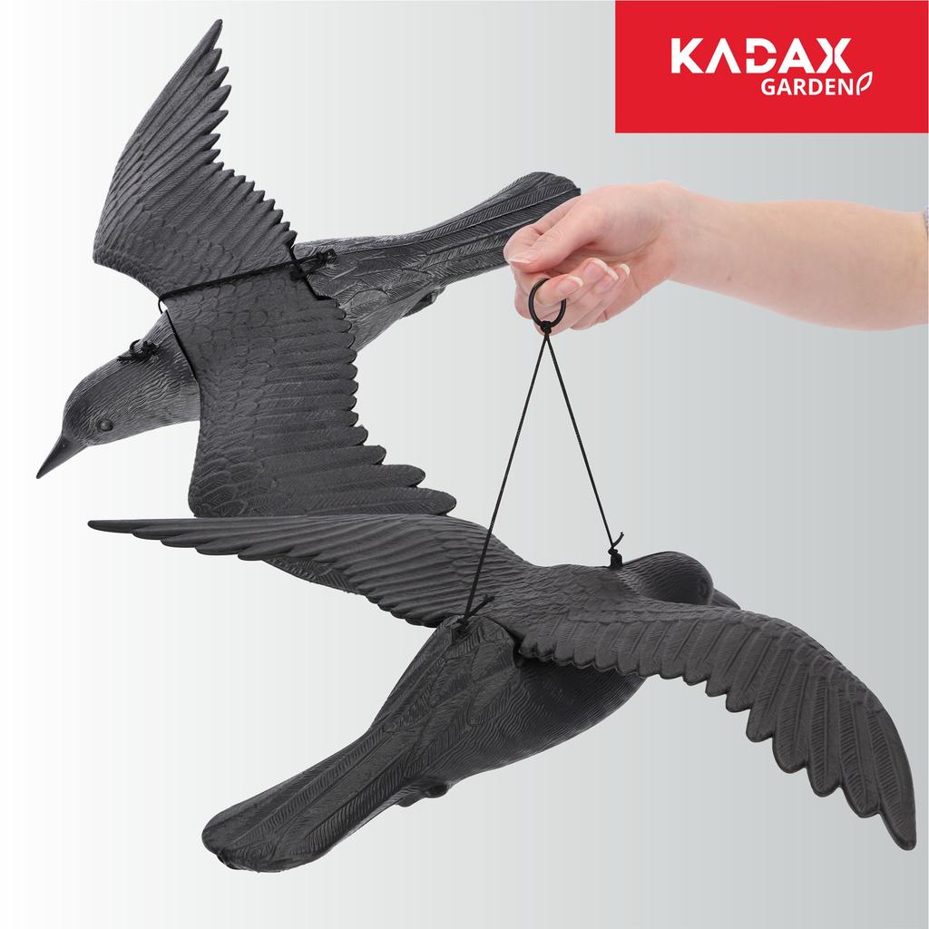 KADAX Corvo Grande Repellente Per Balcone Uccelli Piccioni Storni Per Uccelli In Volo 56cm