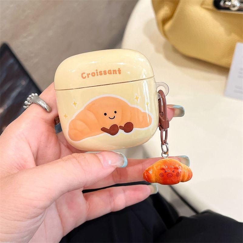 Croissant for Huawei Freebudspro4 Earphone Case Protective Case Freebuds4e/6i/5i Soft Case SE2/3 Earphone Case Freeclip Soft Case Girl Fashion