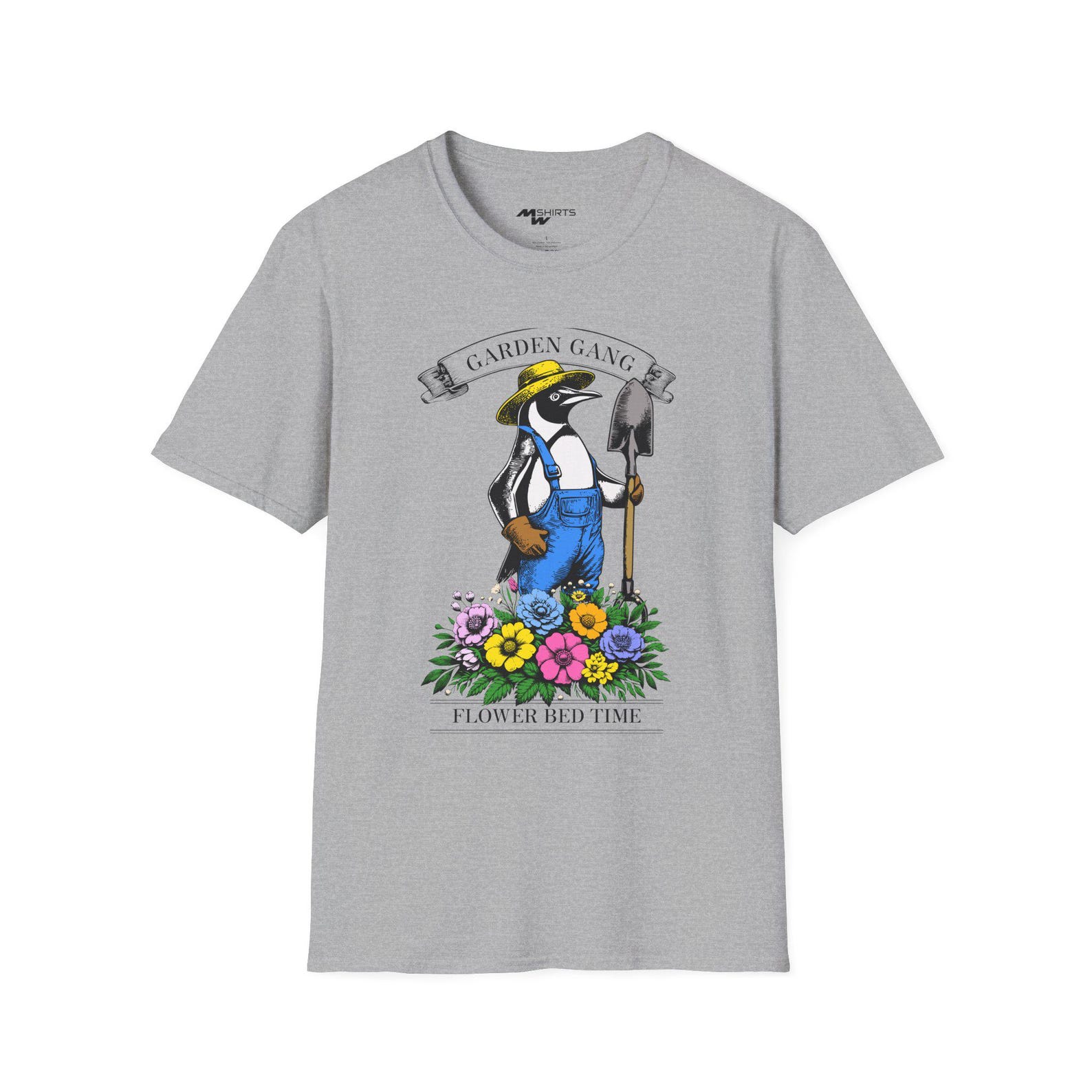 Gardening Penguin T-Shirt: Flower Lover Garden Shirt L