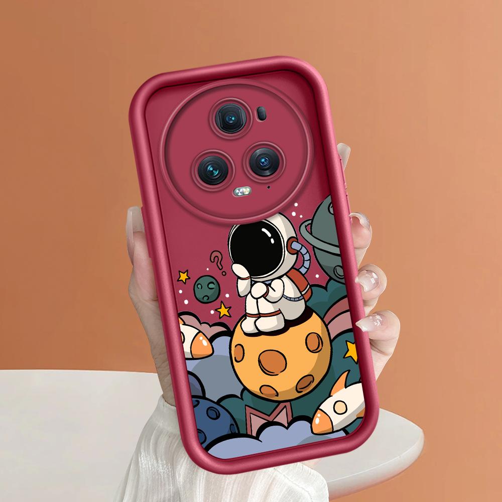 

Мягкий силиконовый квадратный чехол с рисунком лестницы для телефона, полное покрытие, противоударный защитный резиновый чехол для камеры для Huawei Honor Huawei P50 Pro темно-красного