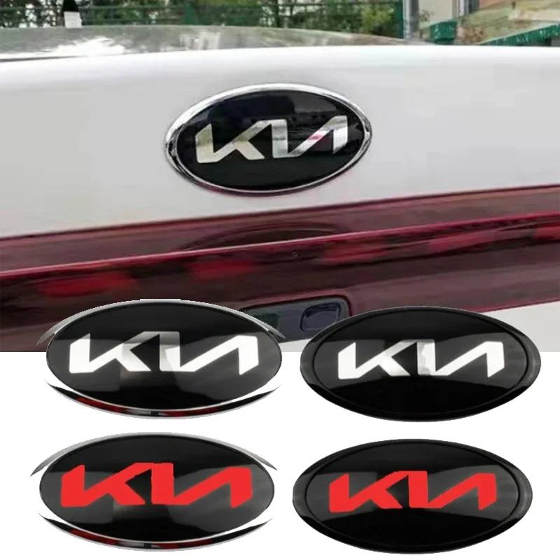 for KIA KN Sportage K2 K3 K5 Sorento RIO Senda Forte Seltos Optima Niro Soul Ceed Car Front Hood Emblem Tail Trunk Badge Sticker