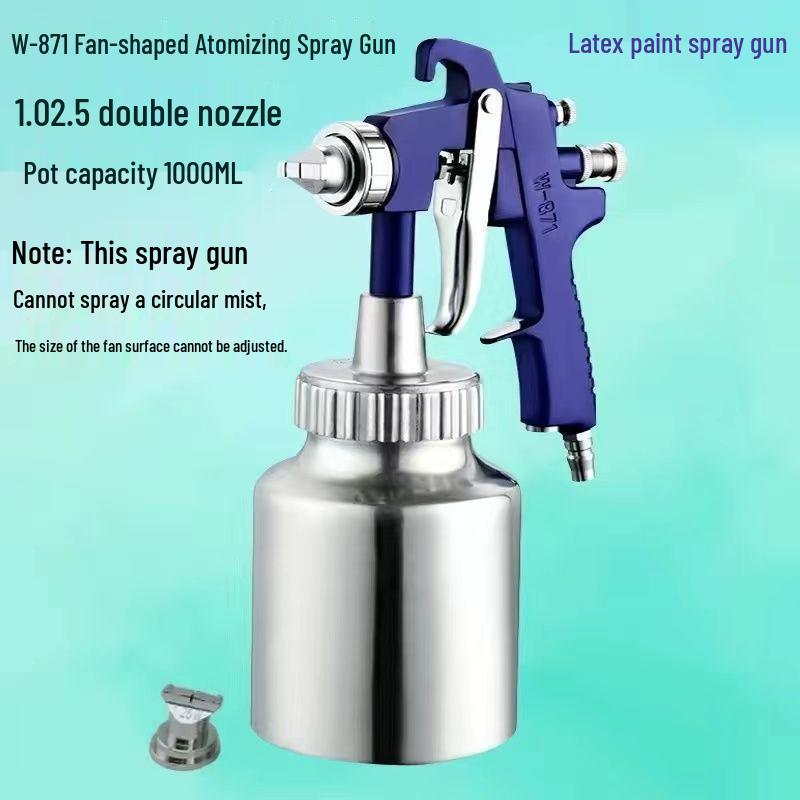 F75 High Atomization Latex Paint Sprayer for Furniture and Cars - Pneumatic Spray Gun with Lower Cup.