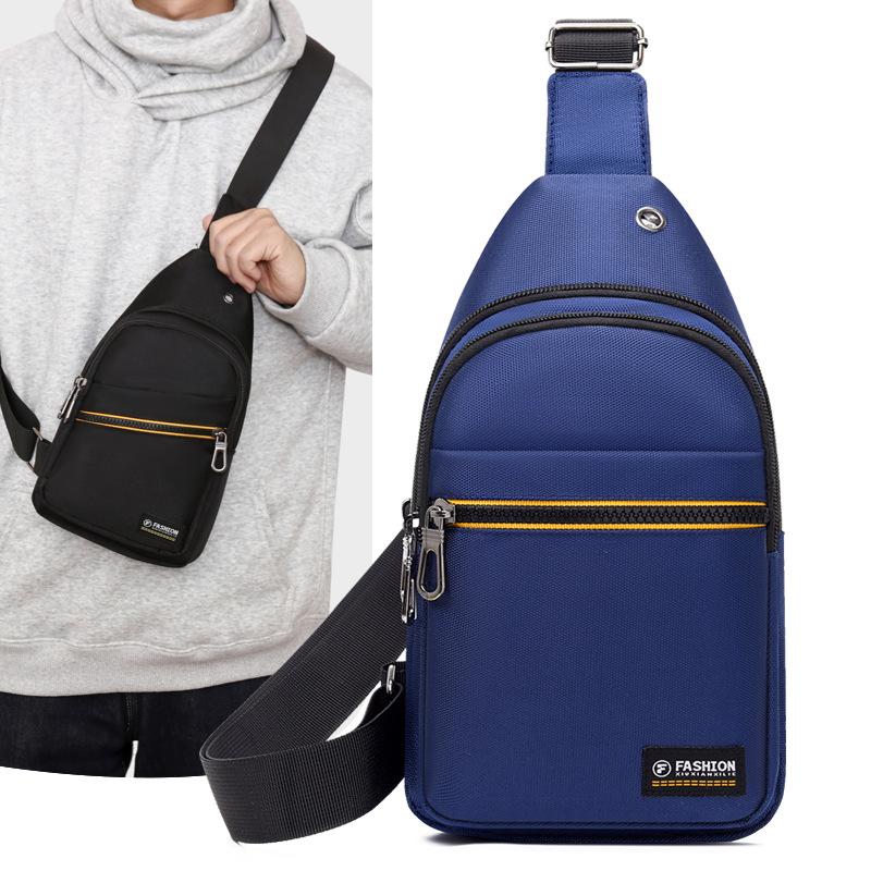 New Large Capacity Men's Chest Bag Oxford Cloth Practical Simple Messenger Bag Trend Leisure Commuting Joker Shoulder Bag.