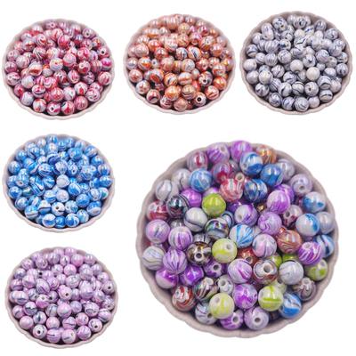 Acryl Lose Perlen Anhänger 5-30 Stück 8-14mm Großhandel DIY Zubehör Streifen AB Halskette Armband Für Schmuckherstellung Perlen
