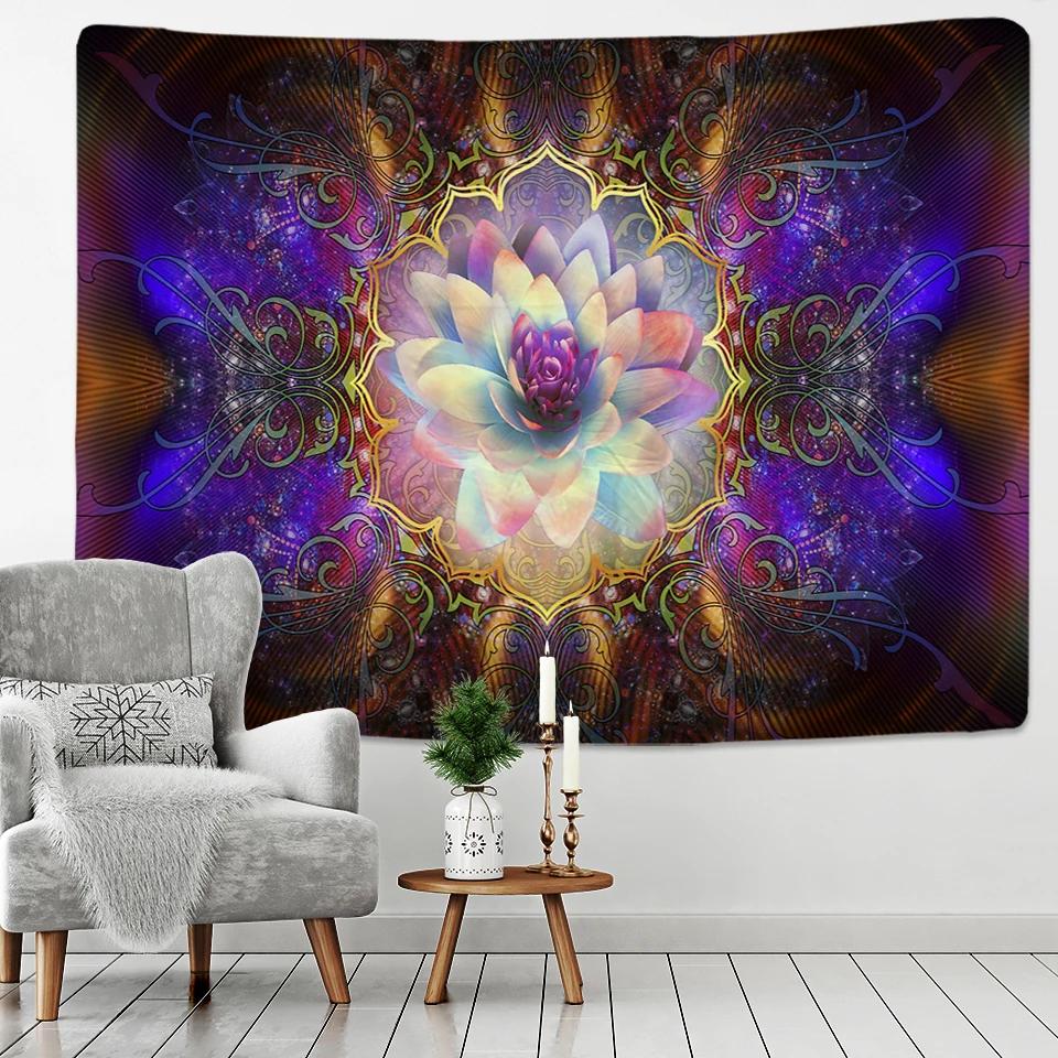Colorful Wall Hanging Tapestries Mandala Tapestry Hippie Chakra Tapestry Boho Decor Wall Cloth Yoga Mats Bohemian Fabric