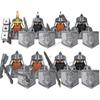 Medieval Knight Figures Building Blocks Elf Guard Dwarf Warrior Wild Boar Sheep Mount Fantasy Movie Character Soldier Bricks Toy