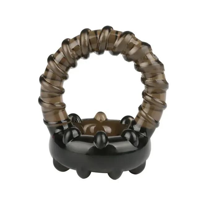 Dual Penis Ring Male Scrotum Restraint Ring Delay Ejaculation Cock Rings Penis Extender Chastity Device Sex Toys for Men