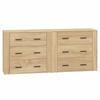 VidaXL Buffets 2 pcs chêne sonoma bois d'ingénierie 3185410