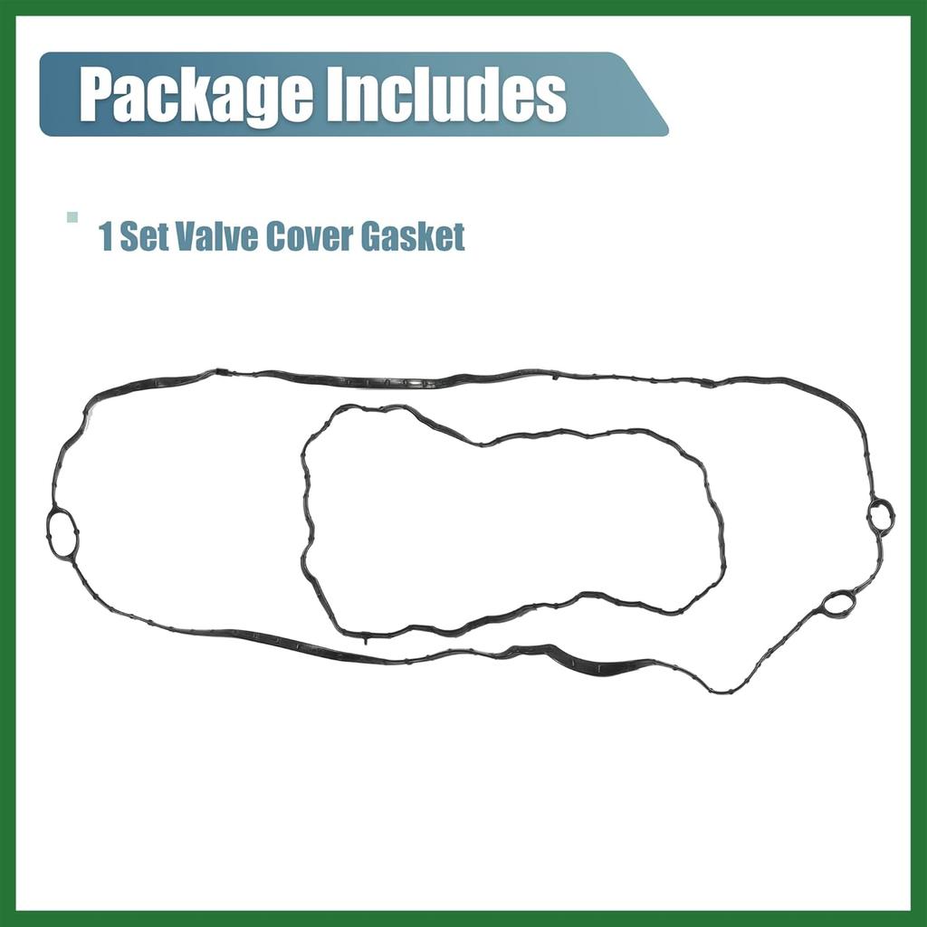 Motoforti 1 Set Valve Cover Gasket 12636177 for Chevrolet Malibu 2016-2022 for GMC Terrain 2018-2022 Rubber Black Long-lasting