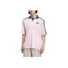 Adidas Originals Logo Color Block Striped Loose Fit Short Sleeve T-Shirt Men Tops Pink JX8982