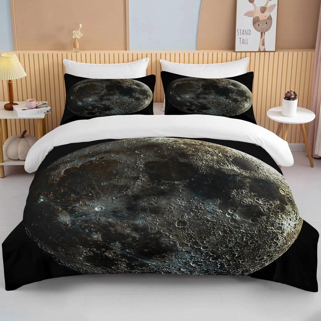 Moon Bedding Set Night View Duvet Cover Set With Pillowcase Bedding King Queen Full Double Single Size Luxury Bedxclothes Decor