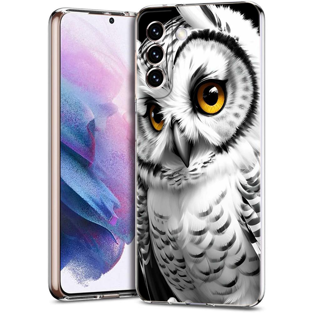 Transparent Phone Case Cover for Samsung Galaxy S25 S24 S23 S22 S20 S21 FE Ultra S24 S23 S10 S10E Plus 5G Cute Owl Pattern Capas
