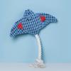 Plush Manta Ray Dog Chew Toy with Cotton Rope Squeaky Stuffed Sea Animal Plushie Boredom Reduction Dog Teething Interactive Toy