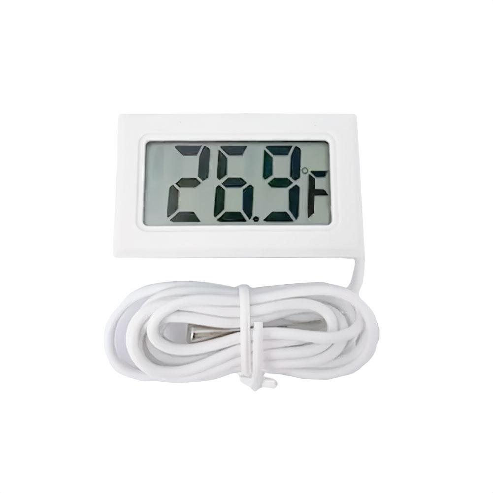Digital LCD Display Thermometer Hygrometer with Probe Household Digital Thermometer Suitable for Fish Tank Hydroponics