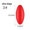Silicone Olive-Shaped Fluorescent Fishing Float Tail Magnifier Bean
