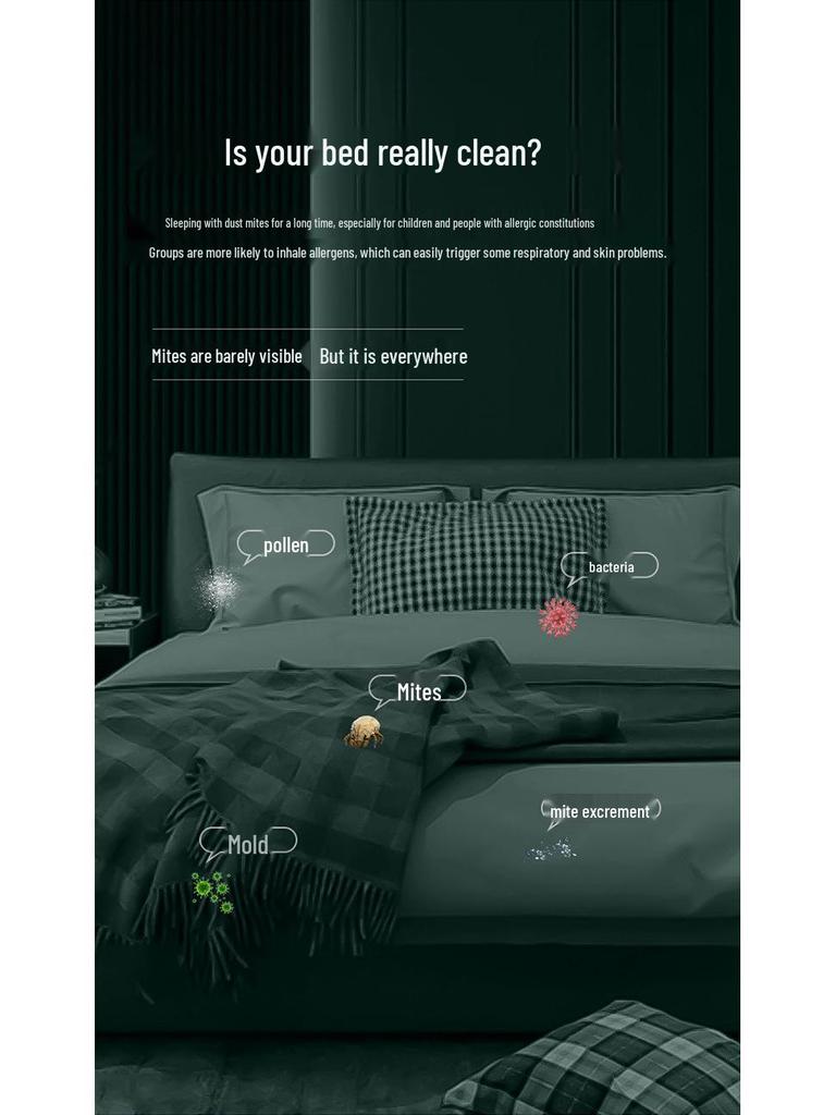 Wiederaufladbarer Hand-UV-Milbenstaubsauger für Bett und Sofa