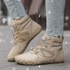 Winter Hiking Shoes Snow Boots Plush Cotton Shoes Outdoor Sneakers Men Women Ankle Boots Warm Winter Boots Mid-top