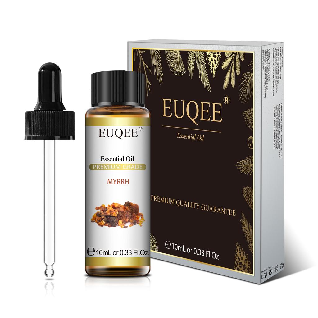 EUQEE 10ml Pure Natural Essential Oil Lavender Jasmine Eucalyptus Vanilla Sandalwood Sweet Orange Lemon Oregano Rose Fragrance
