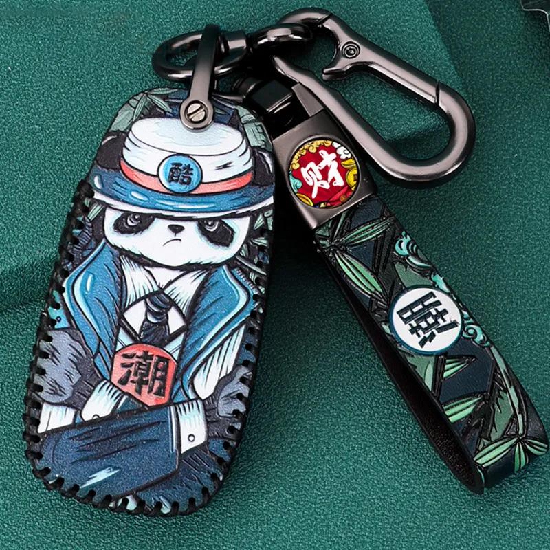 Leather Key Case Remote Cover for Subaru Impreza Forester XV WRX STI Legacy BRZ Outback Keychain Holder Shell Car Accessories