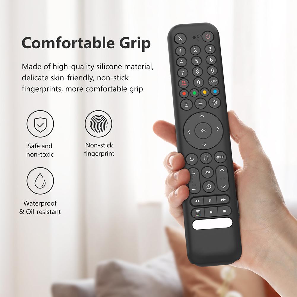 Silicone Remote Case for TCL RC716/RC833 GUB1 Remote Protective Case Anti-Slip Silicone Sleeve Shockproof Anti-Drop with Lanyard