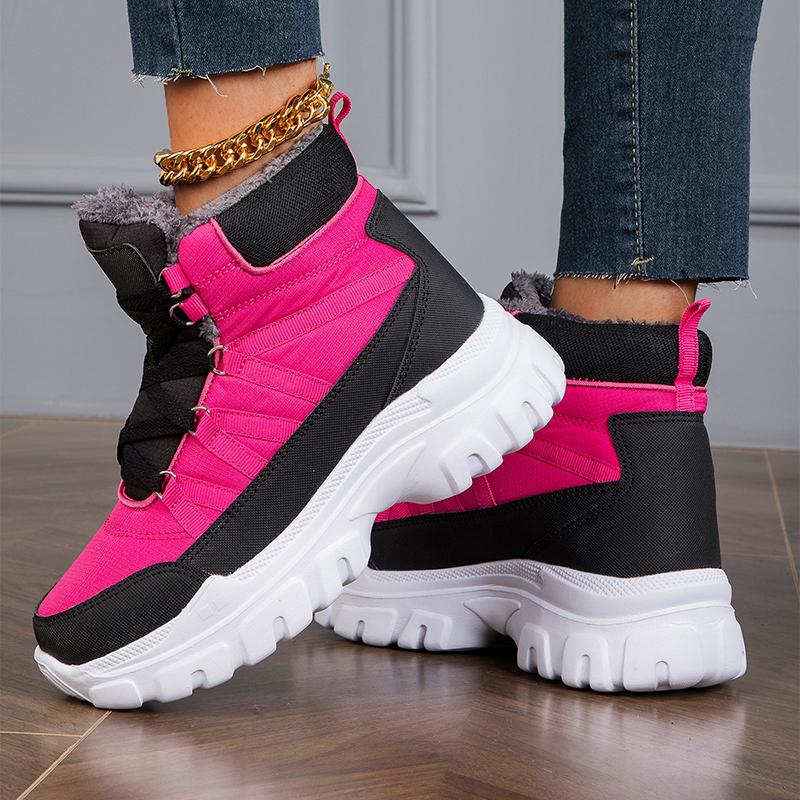 Women's boot Winter Warm Cotton Shoes 2024 New Outdoor Thick Sole Casual Snow Boots Comfortable Plush Boots Large Size