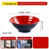 Anyishun Melamine Noodle Bowl - Black & Red