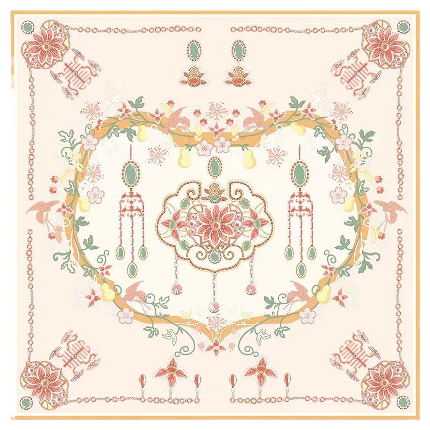 New 90 square twill silk sunscreen women's square  shawl scarf