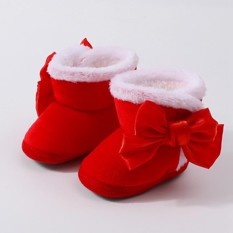 Dětské kojenecké ploché teplé sněhule Zimní plyšové boty