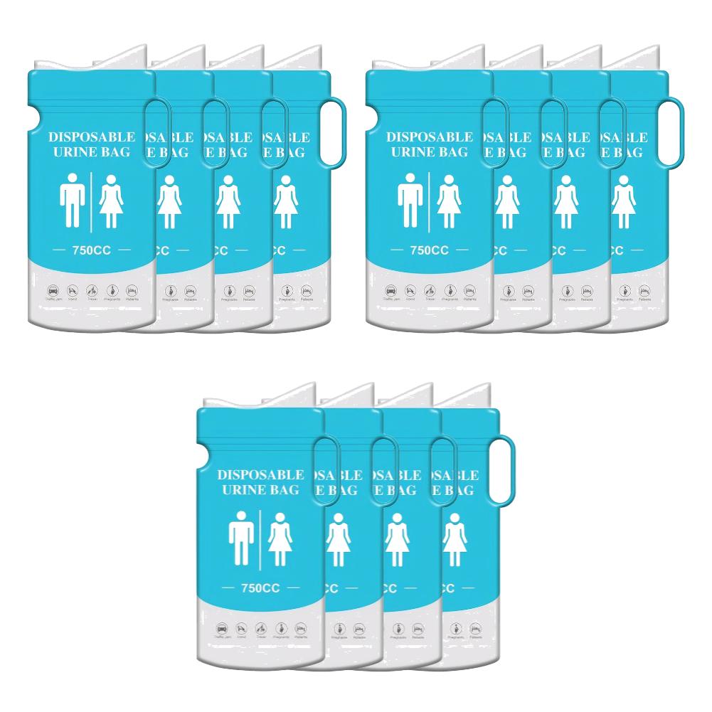 Portable Emergency Urinal Bags 800ML Disposable Travel Vomit Bag with Handle Outdoor Camping Mobile Toilet Pee Bag for Men Women
