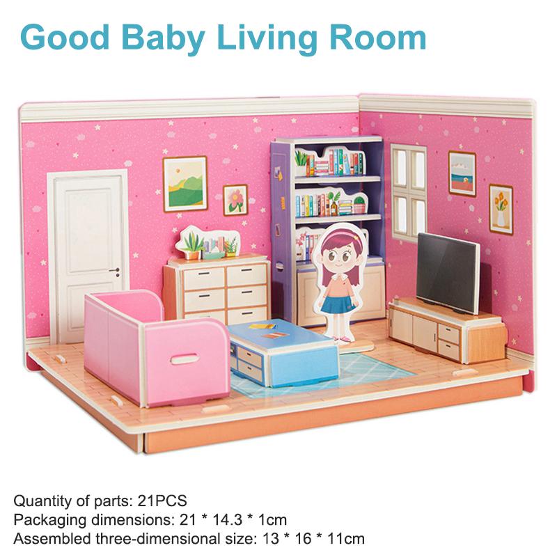 Children's Paper Puzzle 3D Model Craft House DIY Early Education And Educational Toy Assembly