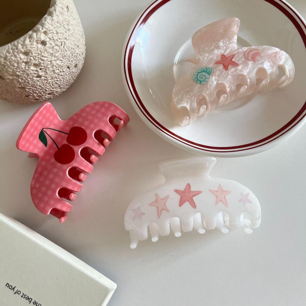 Acetate Starfish Hair Claw Ocean Sea Star Grab Clip Fashion Acetic Acid Hair Clip Streetwear