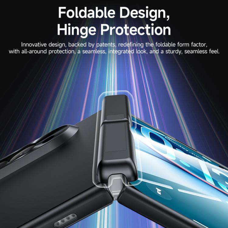 Spray Coated Spring Hinge Case With Hidden Holder & Integrated Screen Film For iPhone Duo