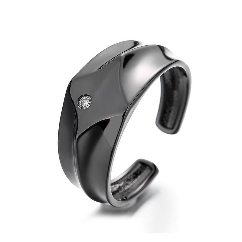 

Оригінальний чорний нішевий дизайн, відчуття, нерегулярні зірки, високе відчуття, індексне кільце на палець, жіночий тренд Adjustable opening чорний