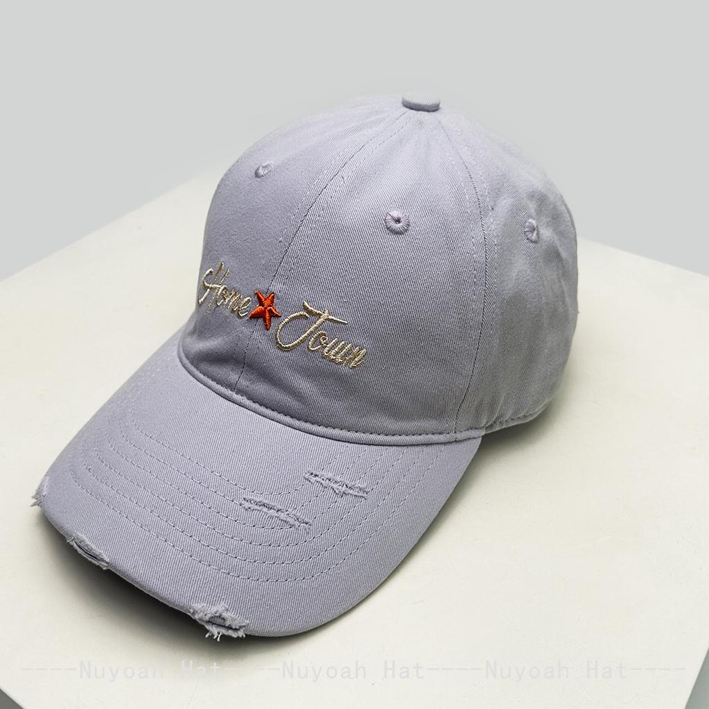 And Women Korean Style Broken Style Letter Prints Embroidery Baseball Caps Sun Protection Star All-Match Street Style Peaked Hats Casual Trendy Ins