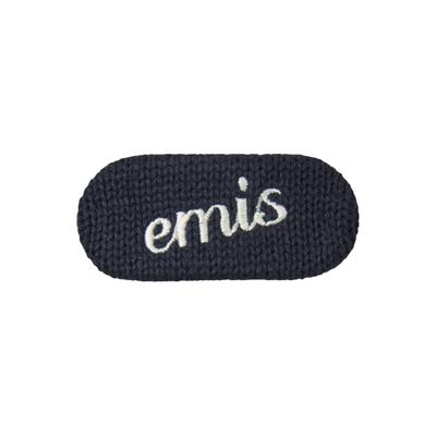 Heart Logo Knit Hairpin Navy