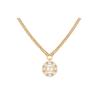 Colar Série Clássica de CD Tom Branco e Prata Decoração de Cristal de Imitação Colar para Mulheres N1715PTCCY-D301